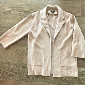J Crew Sophie Sweater Blazer Open Front Style J0244 Size Large - Khaki